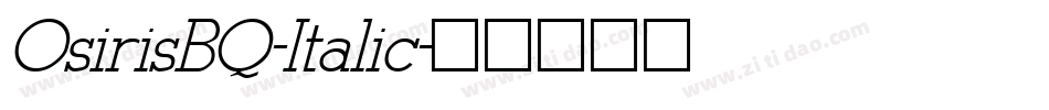 OsirisBQ-Italic字体转换