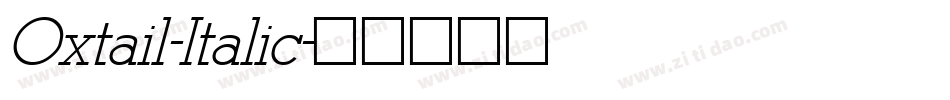 Oxtail-Italic字体转换