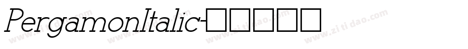 PergamonItalic字体转换