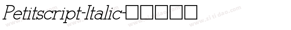 Petitscript-Italic字体转换