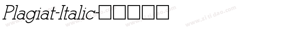 Plagiat-Italic字体转换