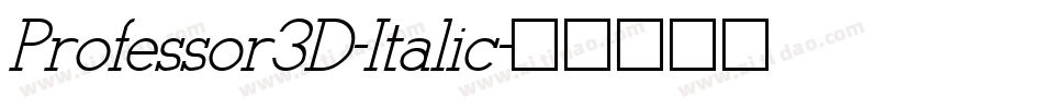 Professor3D-Italic字体转换