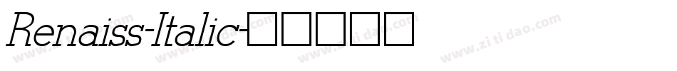 Renaiss-Italic字体转换