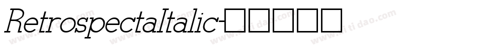RetrospectaItalic字体转换