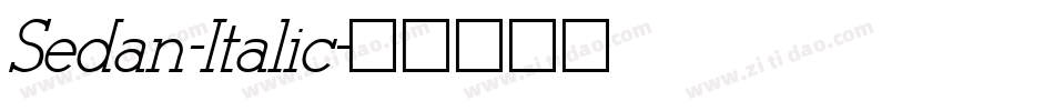 Sedan-Italic字体转换