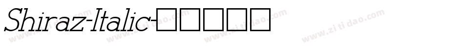 Shiraz-Italic字体转换