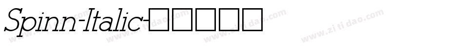 Spinn-Italic字体转换 Spinn-Italic字体转换