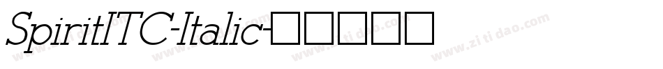 SpiritITC-Italic字体转换