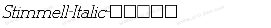 Stimmell-Italic字体转换