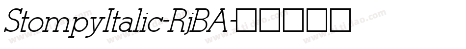 StompyItalic-RjBA字体转换