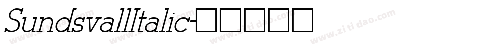 SundsvallItalic字体转换