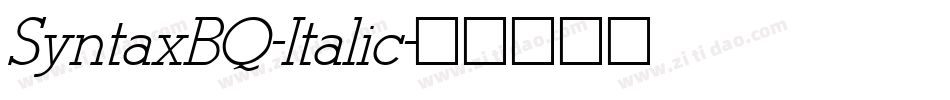 SyntaxBQ-Italic字体转换