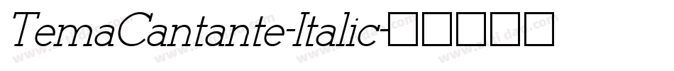 TemaCantante-Italic字体转换