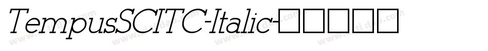 TempusSCITC-Italic字体转换