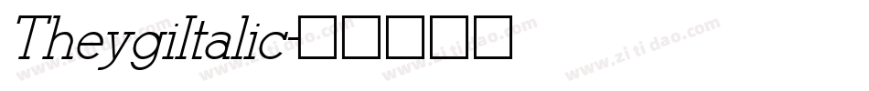 TheygiItalic字体转换