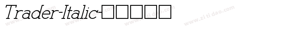 Trader-Italic字体转换