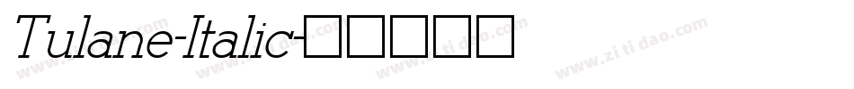Tulane-Italic字体转换