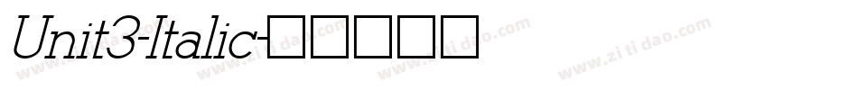 Unit3-Italic字体转换