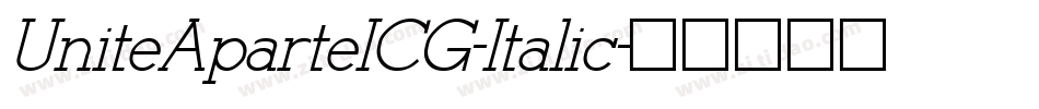 UniteAparteICG-Italic字体转换