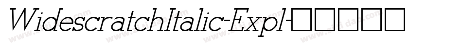 WidescratchItalic-Expl字体转换