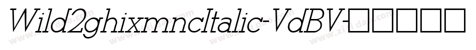 Wild2ghixmncItalic-VdBV字体转换