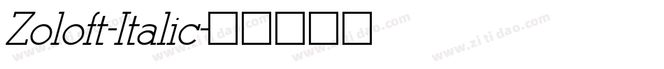 Zoloft-Italic字体转换