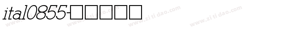 ital0855字体转换