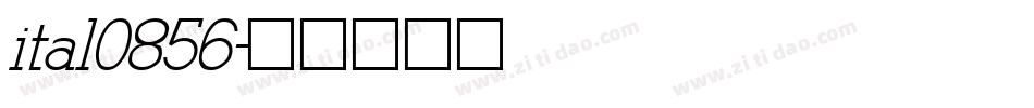 ital0856字体转换