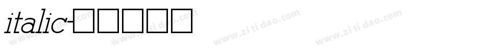italic字体转换