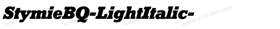 StymieBQ-LightItalic字体转换