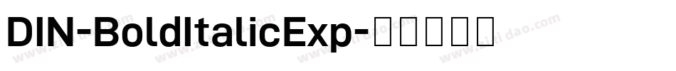 DIN-BoldItalicExp字体转换