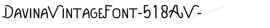 DavinaVintageFont-518AV字体转换
