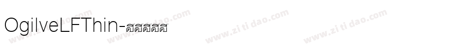 OgilveLFThin字体转换