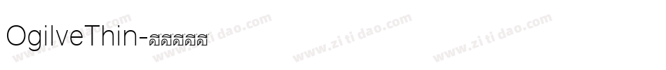 OgilveThin字体转换