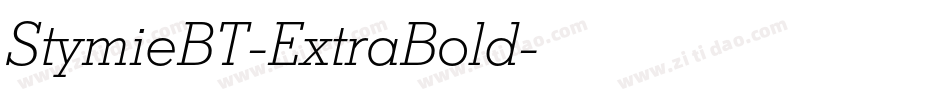 StymieBT-ExtraBold字体转换