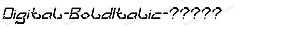 Digital-BoldItalic字体转换