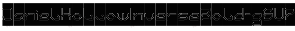 DanielHollowInverseBold-g6VP字体转换