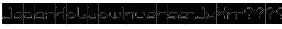 JapanHollowInverse-JxXn字体转换