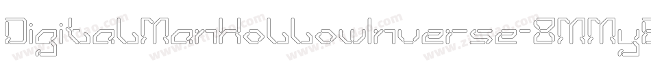 DigitalManHollowInverse-8MMyB字体转换