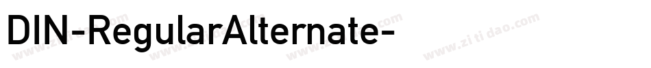 DIN-RegularAlternate字体转换