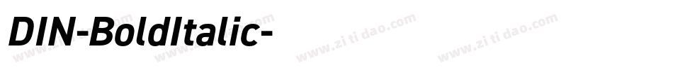 DIN-BoldItalic字体转换