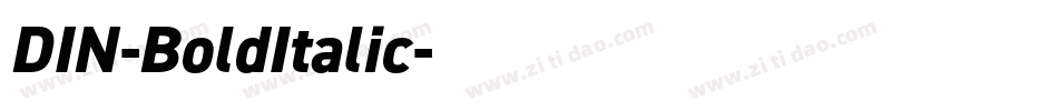 DIN-BoldItalic字体转换