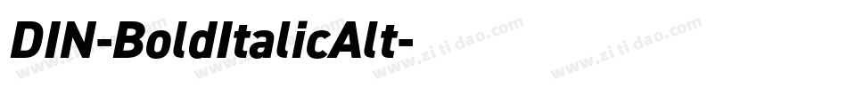 DIN-BoldItalicAlt字体转换