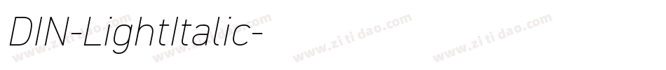 DIN-LightItalic字体转换