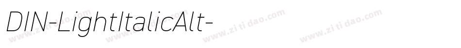 DIN-LightItalicAlt字体转换
