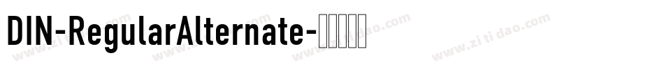 DIN-RegularAlternate字体转换