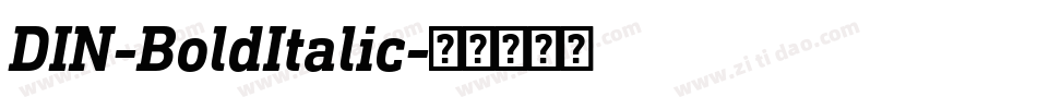DIN-BoldItalic字体转换