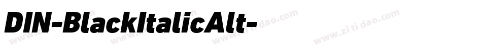 DIN-BlackItalicAlt字体转换