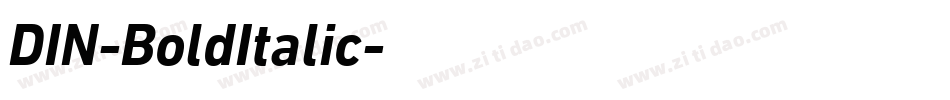 DIN-BoldItalic字体转换