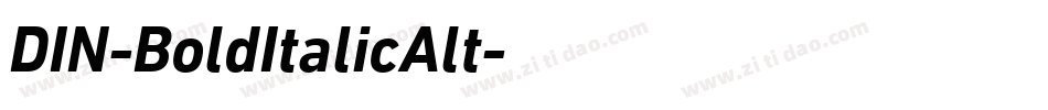DIN-BoldItalicAlt字体转换